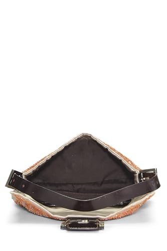 Fendi, Orange Beaded Satin Baguette, Orange
