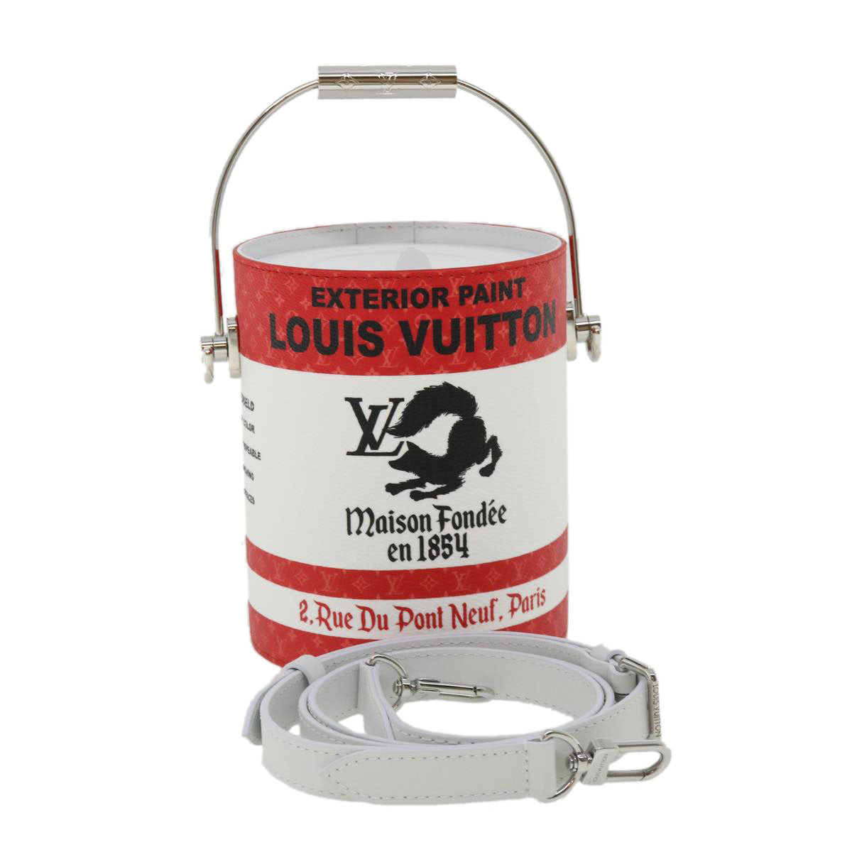 LOUIS VUITTON LV?painted can Shoulder Bag Red M81595 LV 31817A