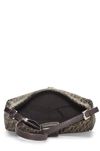 Fendi, Brown Zucca Canvas Shoulder Bag, Brown