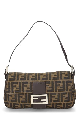 Fendi, Brown Zucca Canvas Baguette, Brown