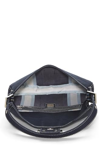 Fendi, Navy Canvas Baguette, Navy
