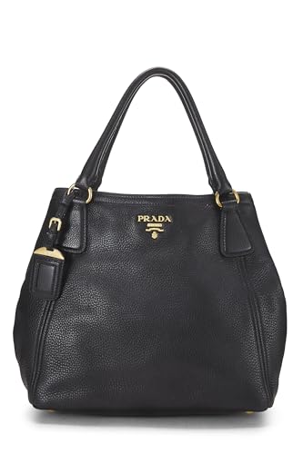 Prada, Black Vitello Daino Sacca Manici, Black Luxury Handbag