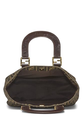 Fendi, Brown Zucca Canvas Handbag Small, Brown