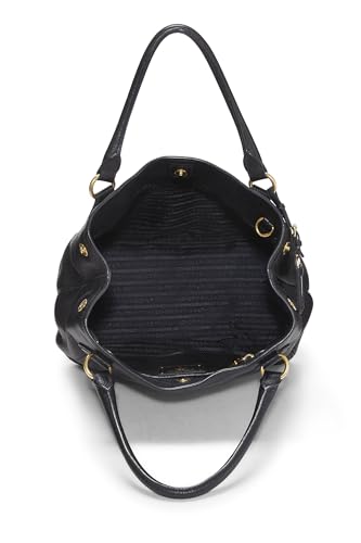 Prada, Black Vitello Daino Sacca Manici, Black Luxury Handbag