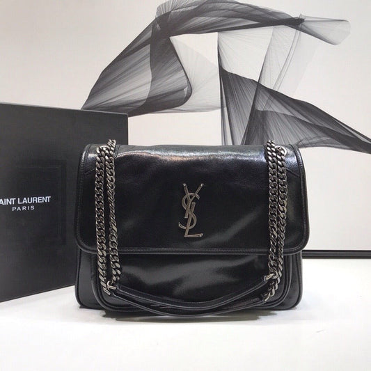 Yves Saint Laurent Niki Medium Chain Bag Black