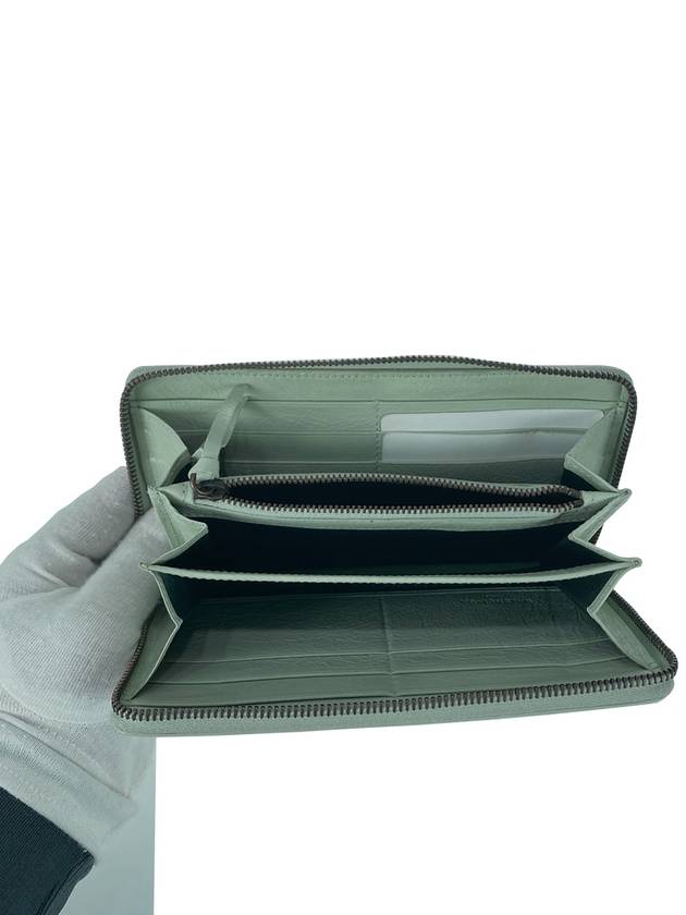 Luxury Balenciaga Trending 2025 Zipper Around Long Wallet Mint