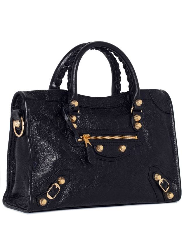 Luxury Balenciaga Trending 2026 Giant Motor City Small Shoulder Bag Black Gold