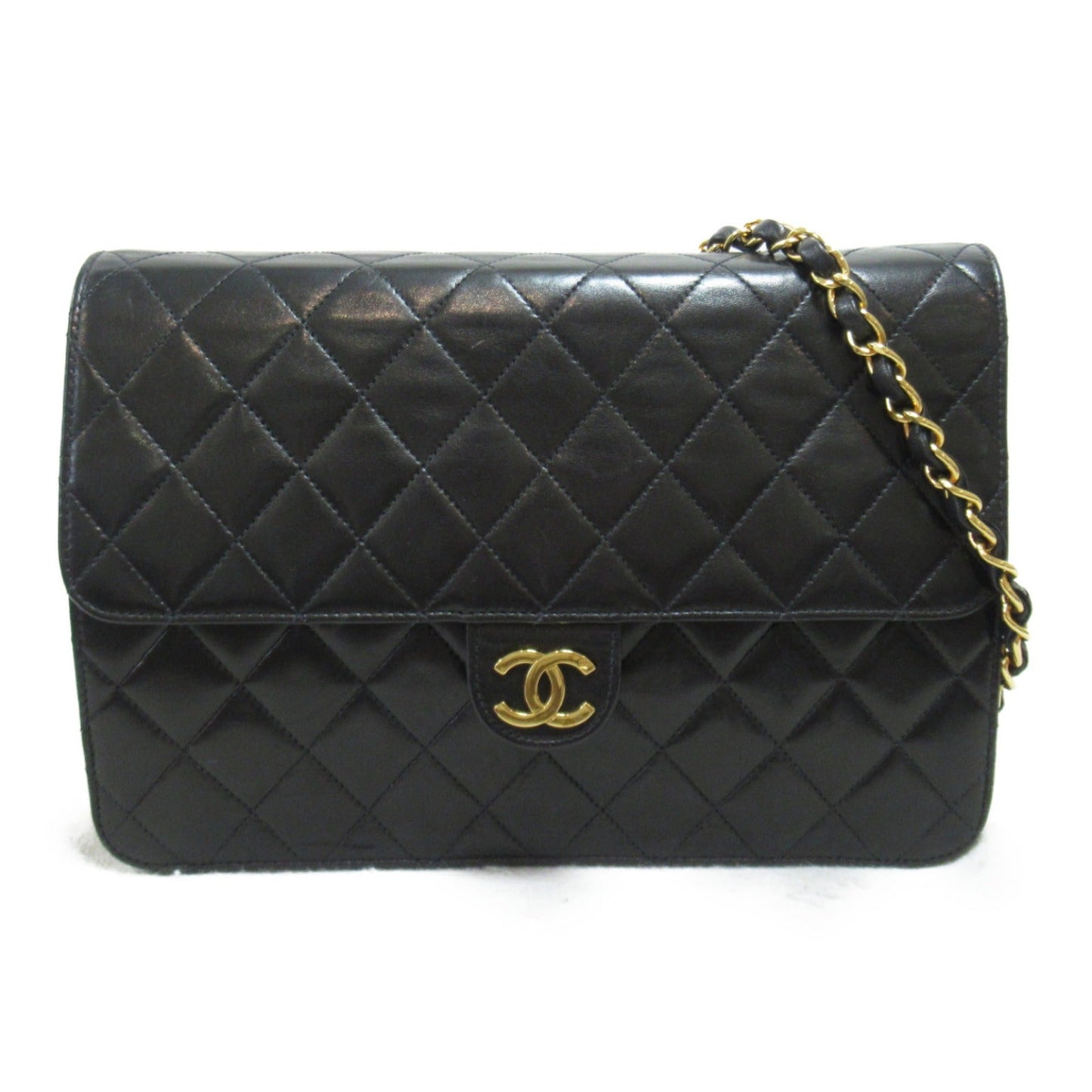 Chanel Chantal Matrasse Push Chain Shoulder Bag S Black Rope