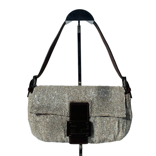 Fendi Baguette Shoulder bag with Beige Beads