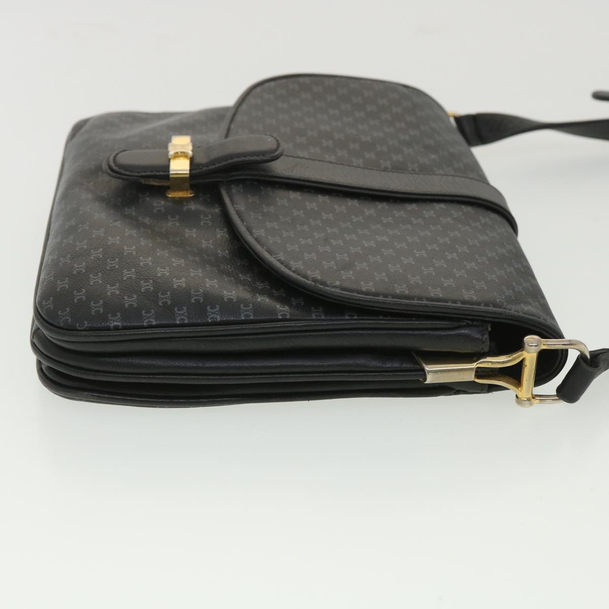 Luxury CELINE Shoulder Bag Leather Black 34008