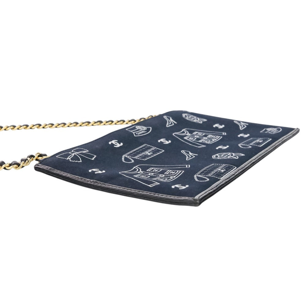 Chanel Icon Line Canvas Leather Shoulder Bag