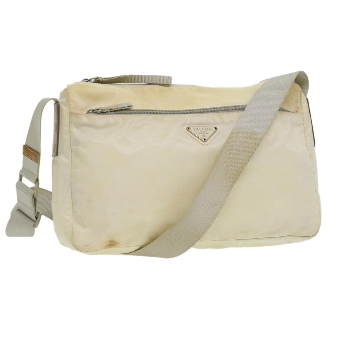 Prada Shoulder Bag Nylon Cream