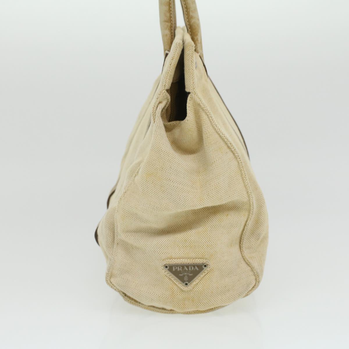 Prada Shoulder Bag Canvas Beige