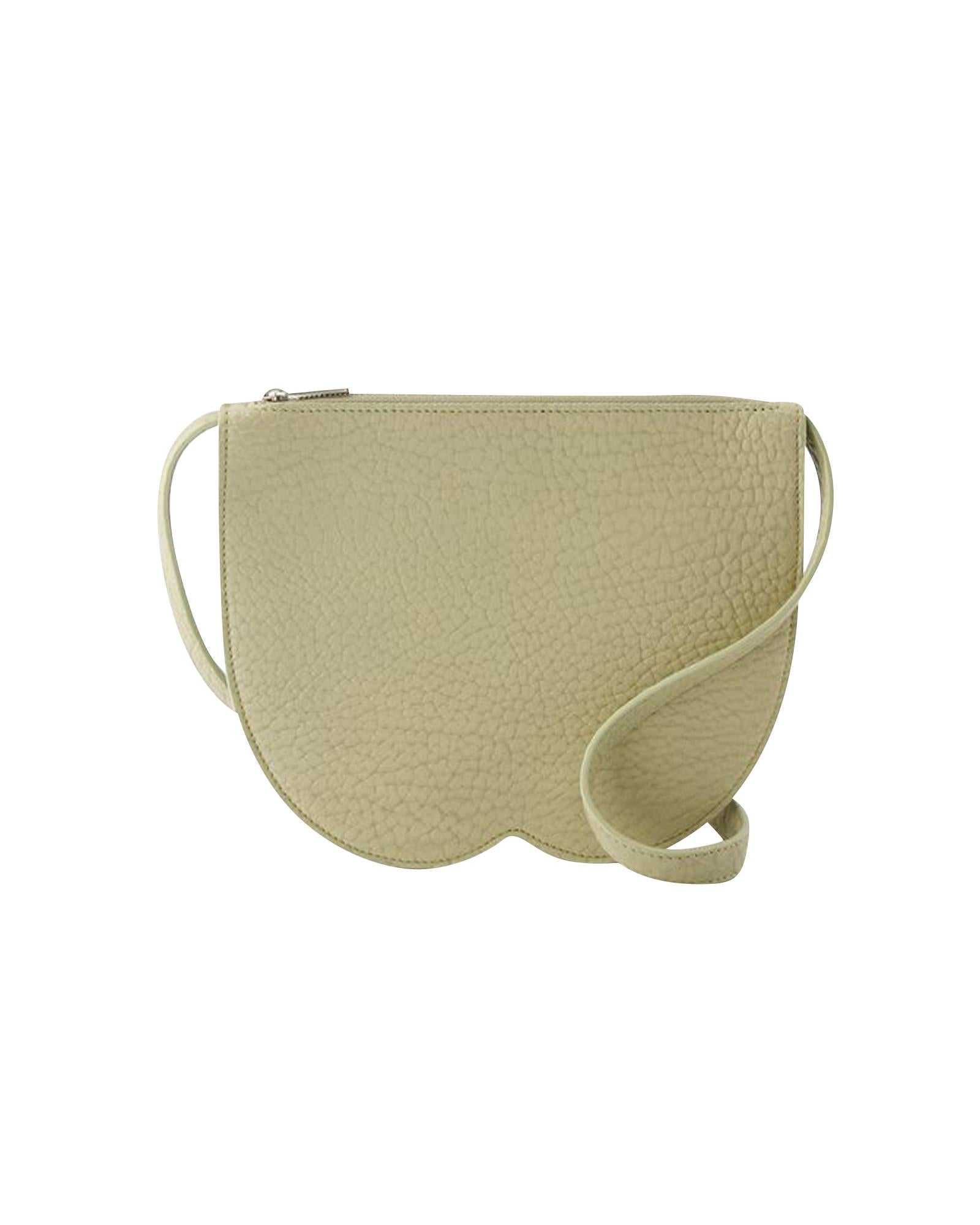 Burberry Pebble Leather Crossbody Bag Women Beige Clutch Bags