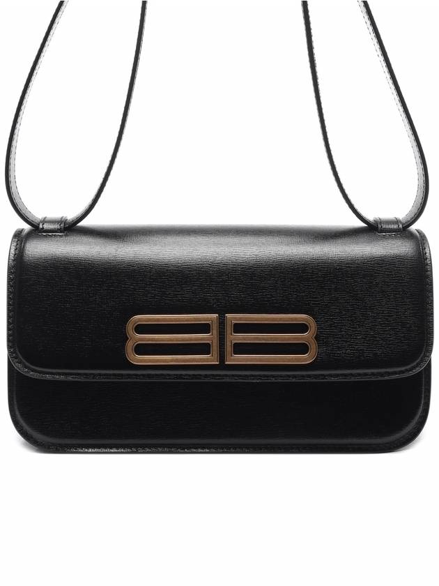 Luxury Balenciaga Trending 2026 BB Logo Gossip Small Shoulder Bag Black