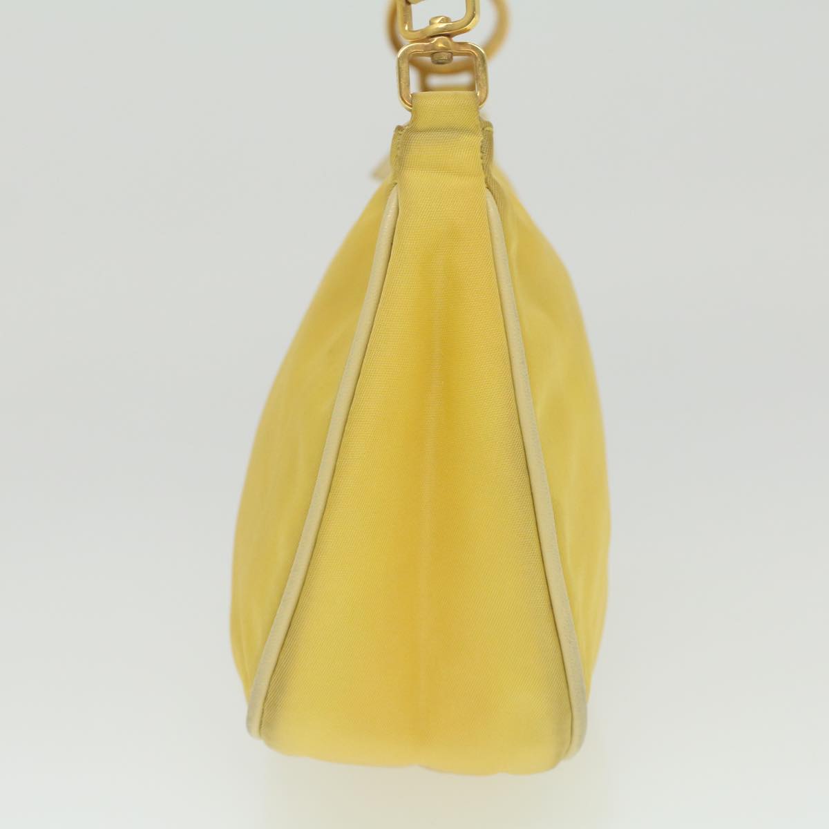 Prada Accessory Pouch Nylon Yellow Luxury Handbag
