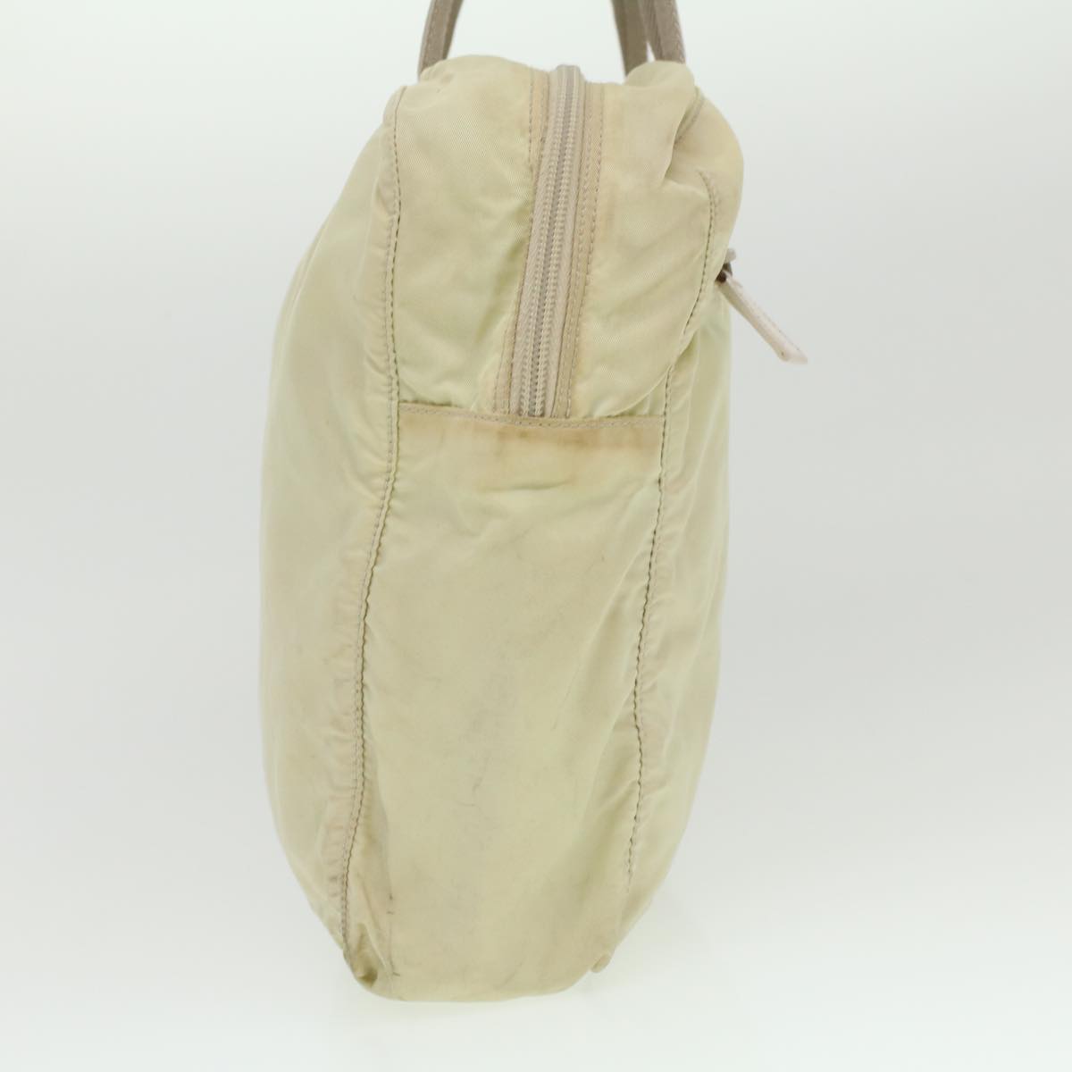 Prada Hand Bag Nylon Beige