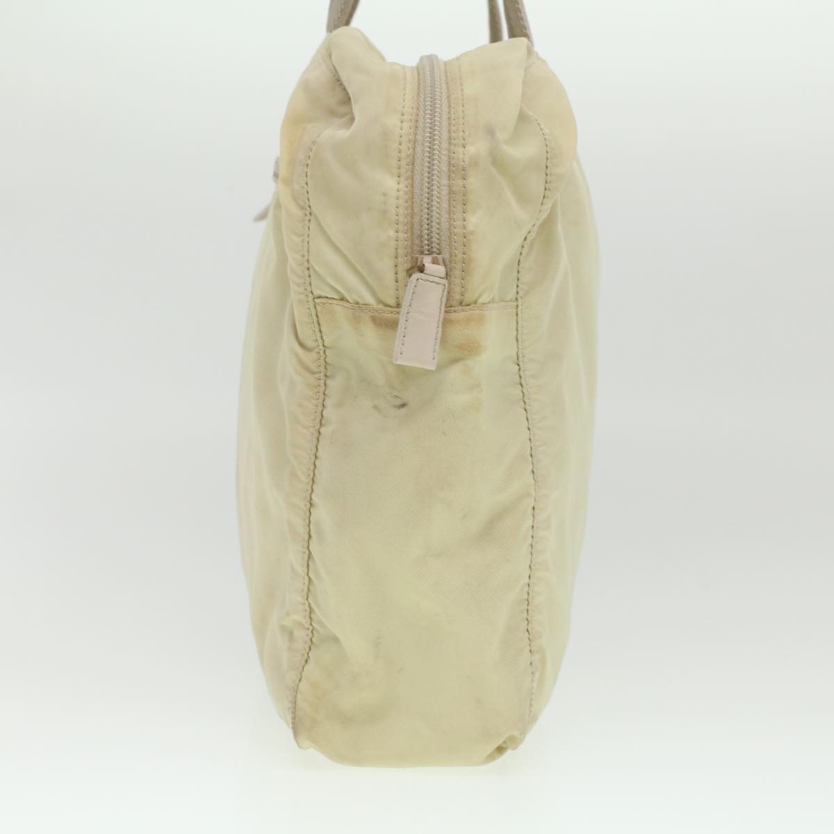 Prada Hand Bag Nylon Beige