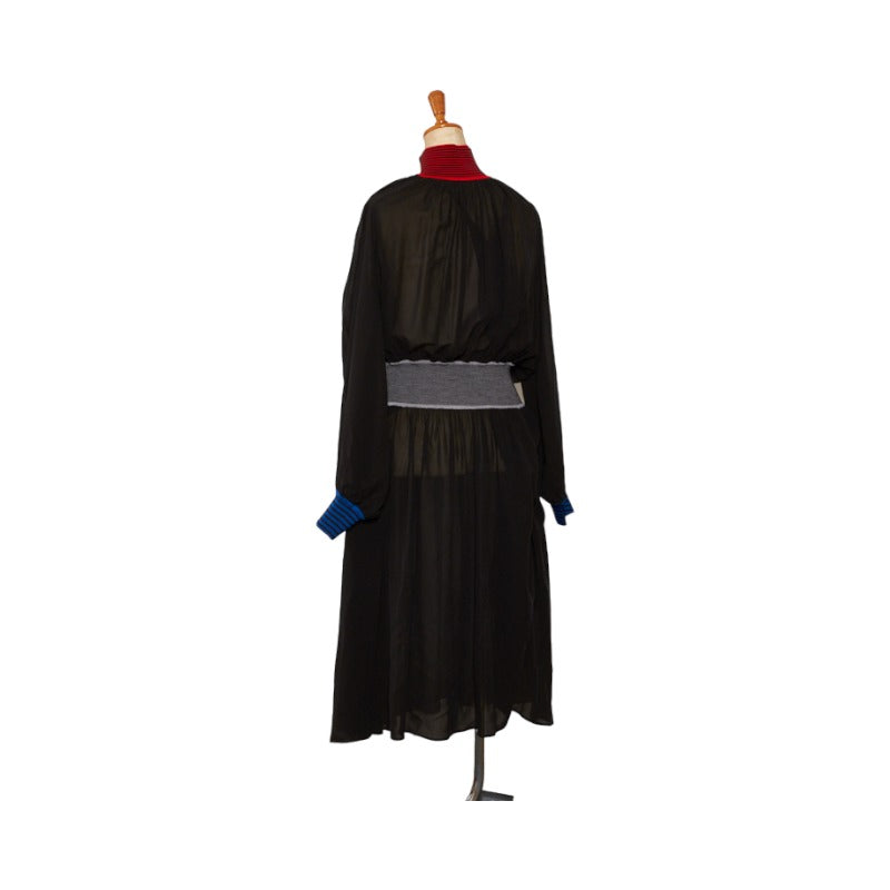 Louis Vuitton Border One Piece Size: 34 Black Red Blue Silk Louis Vuitton