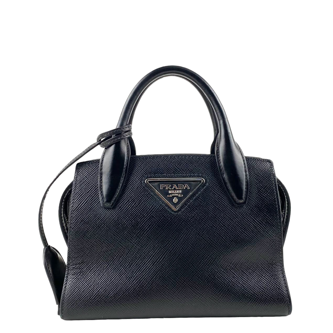 Prada Saffiano Small Kristen Black - OUTLET FINAL SALE Luxury Handbag