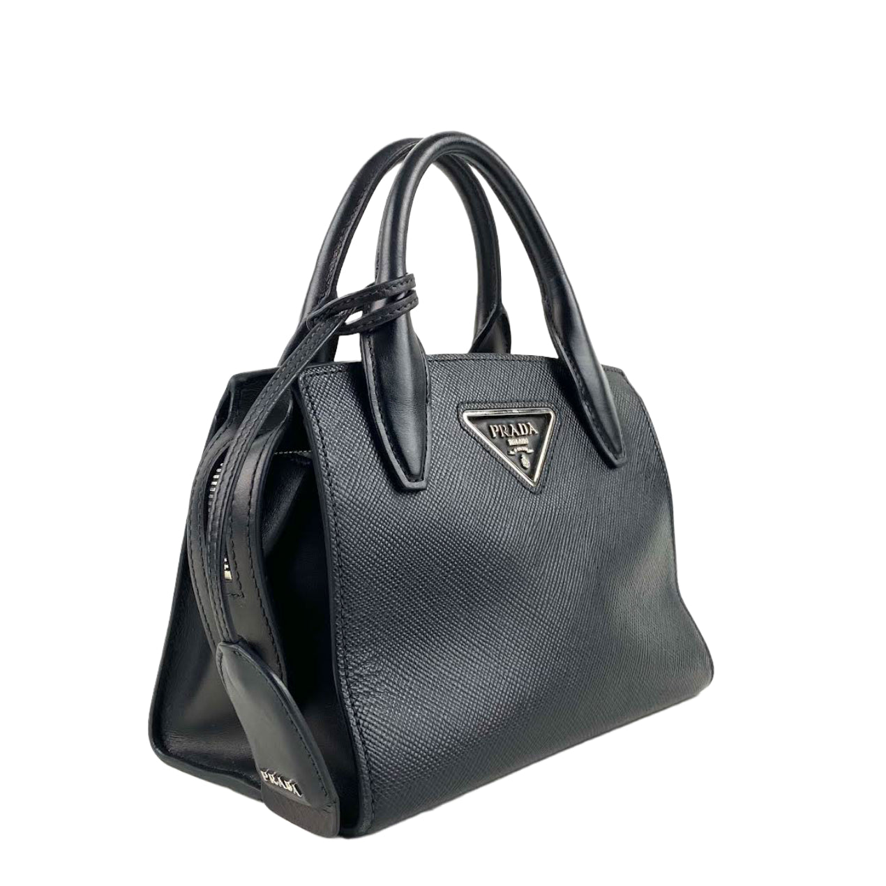 Prada Saffiano Small Kristen Black - OUTLET FINAL SALE Luxury Handbag