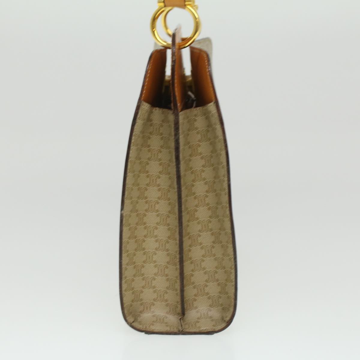 Luxury CELINE Macadam Canvas Hand Bag Beige 36663