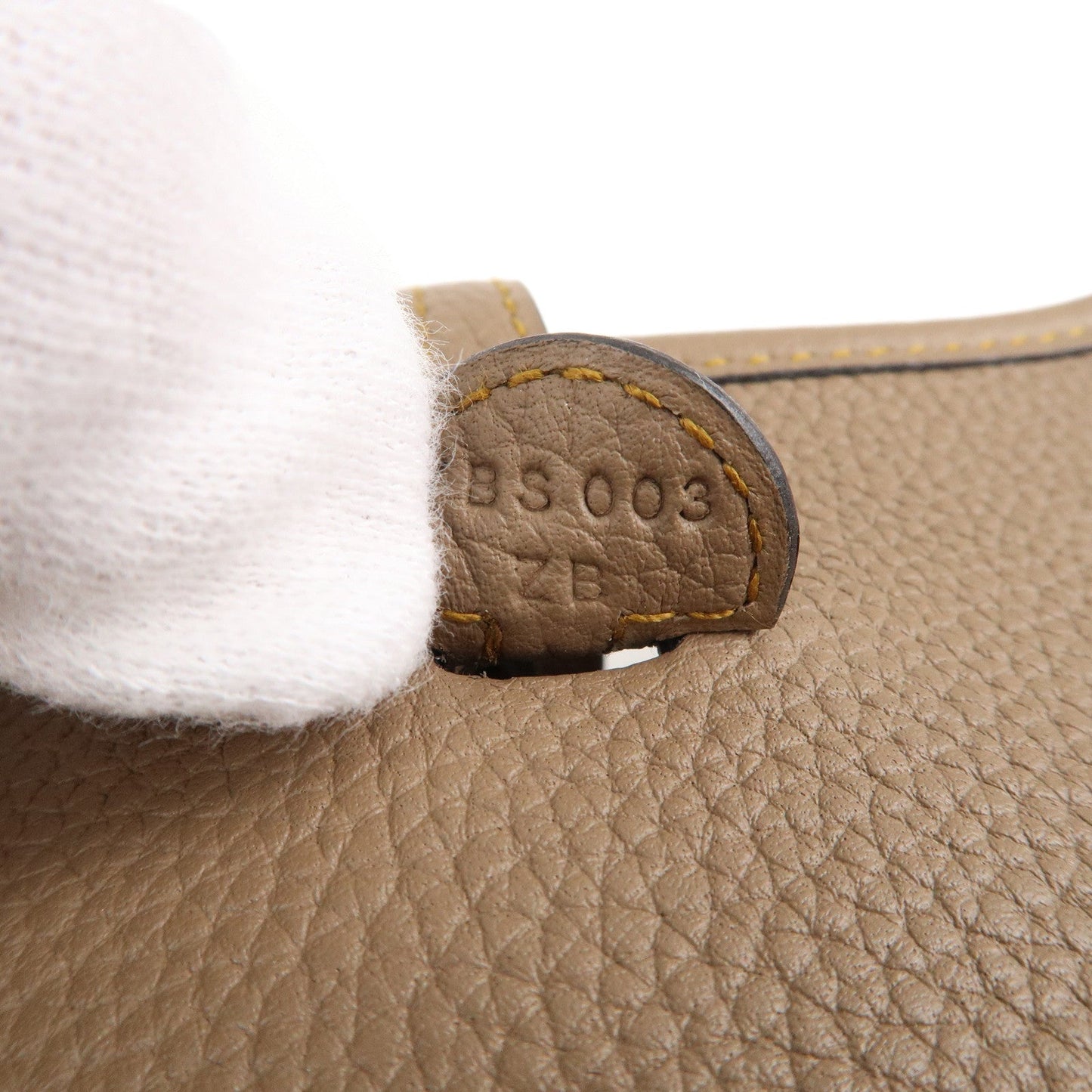 Luxury Hermes Taurillon Clemence Evelyne TPM Shoulder Bag Etoupe Brown