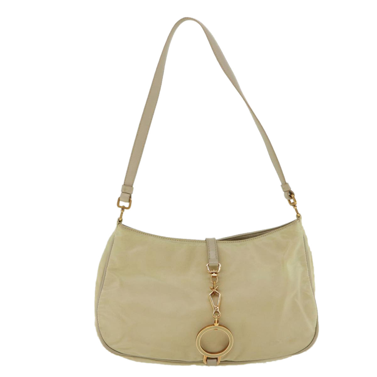 Prada Accessory Pouch Nylon Beige Luxury Handbag