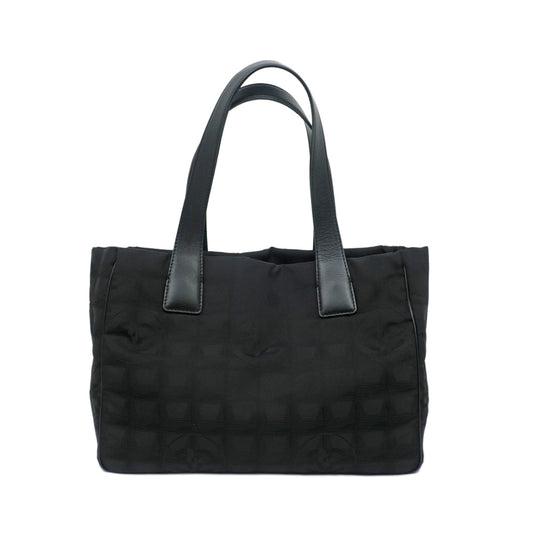 CHANEL CHANEL NEW LABEL TORTOT PM G Black Black A20457 Handbag Nylon Women