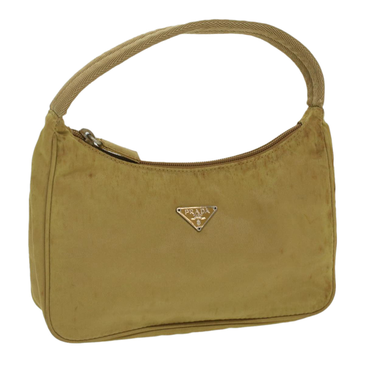 Prada Accessory Pouch Nylon Khaki Luxury Handbag