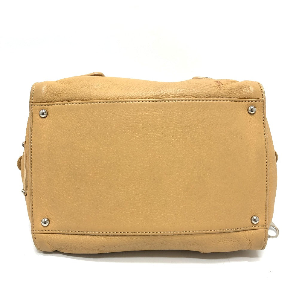 CHANEL Boston Duffel bag leather beige COCO Mark Bolt
