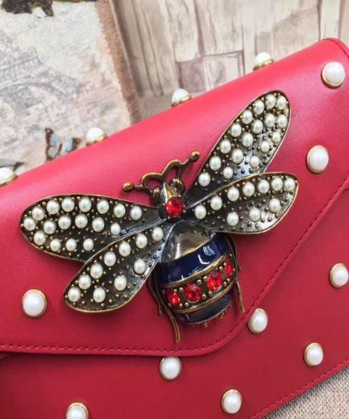 Gucci Monogram Nylon Leather Mini Crossbody