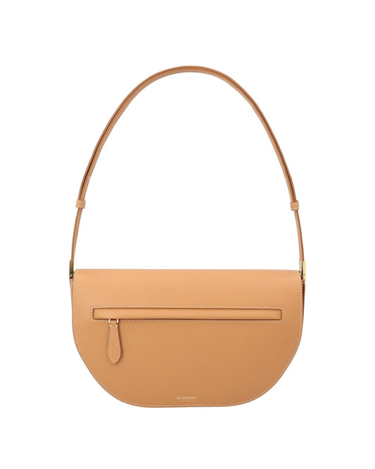 Burberry Leather Shoulder Bag Women Brown | Beige