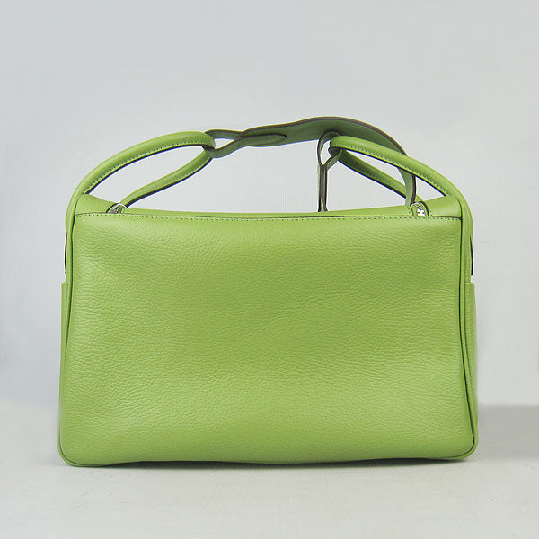 Luxury Hermes Lindy 34cm handbag 6208 green Silver
