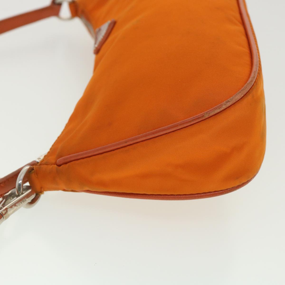 Prada Accessory Pouch Nylon Orange Luxury Handbag