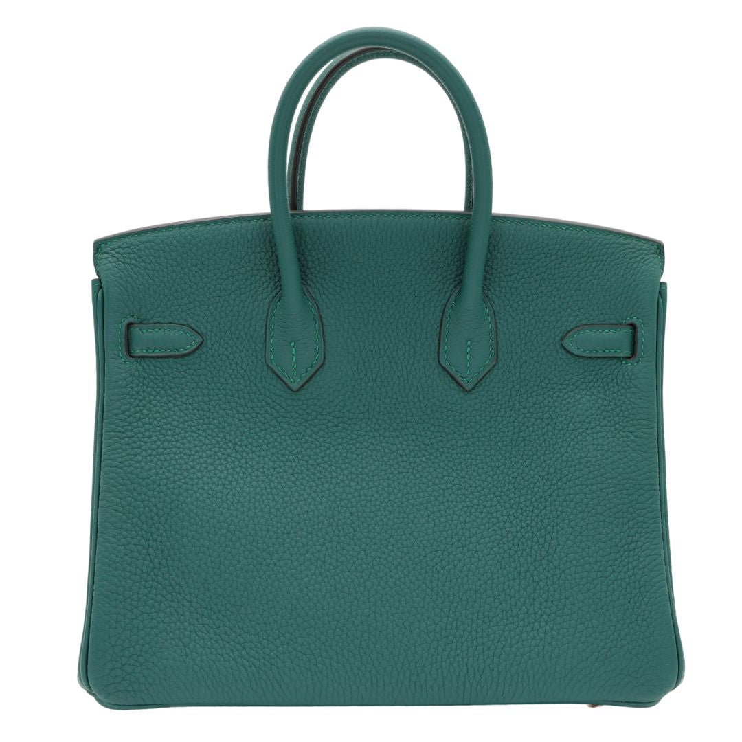 Hermes25cm Birkin Malachite Togo Leather Gold Hardware