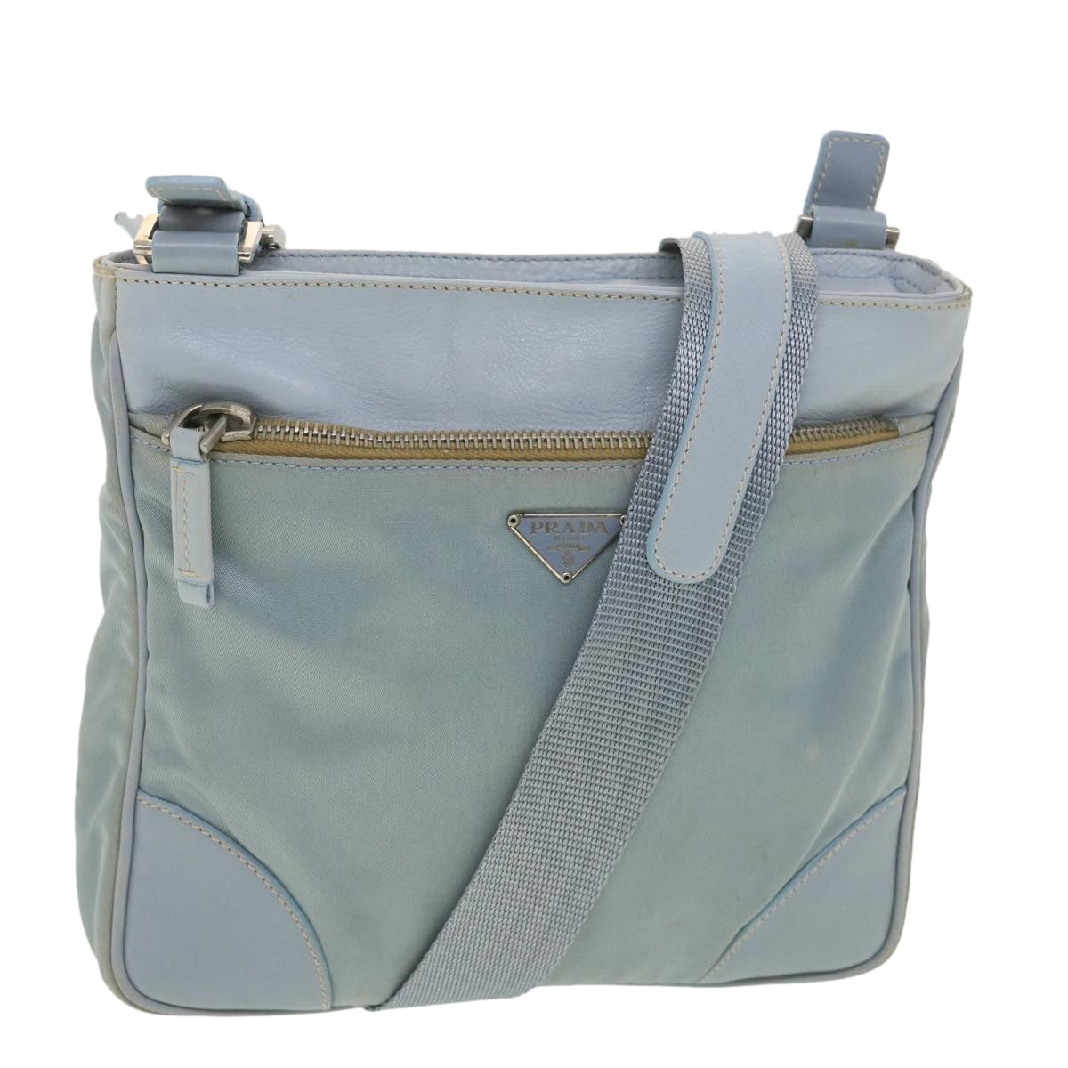 Prada Shoulder Bag Nylon Light Blue