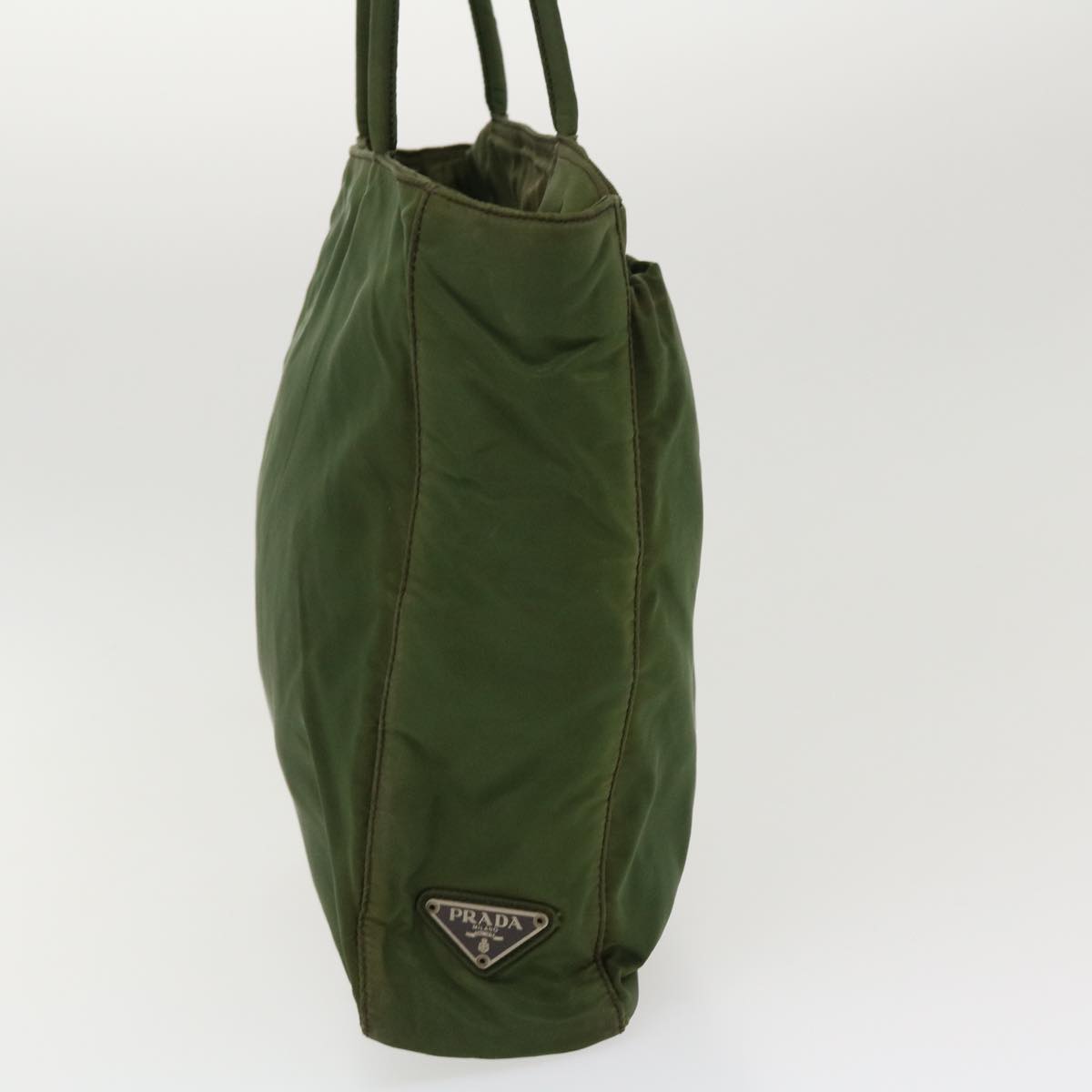 Prada Hand Bag Nylon Green