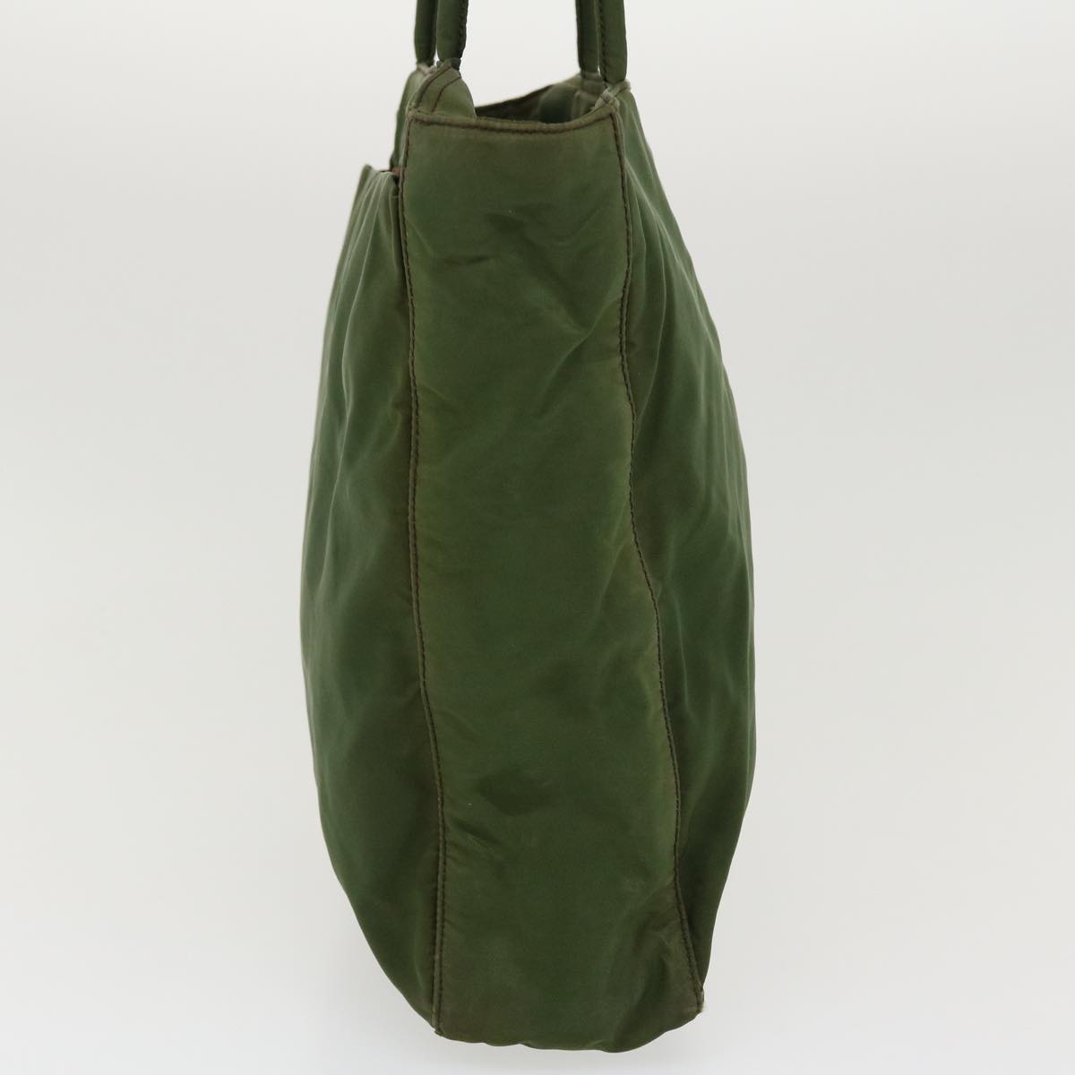 Prada Hand Bag Nylon Green