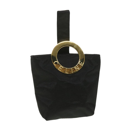 Luxury CELINE Pouch Nylon Black 38667