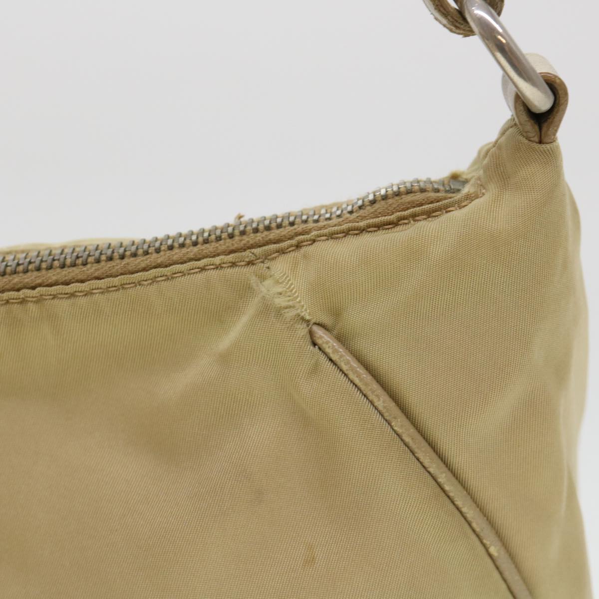 Prada Shoulder Bag Nylon Beige