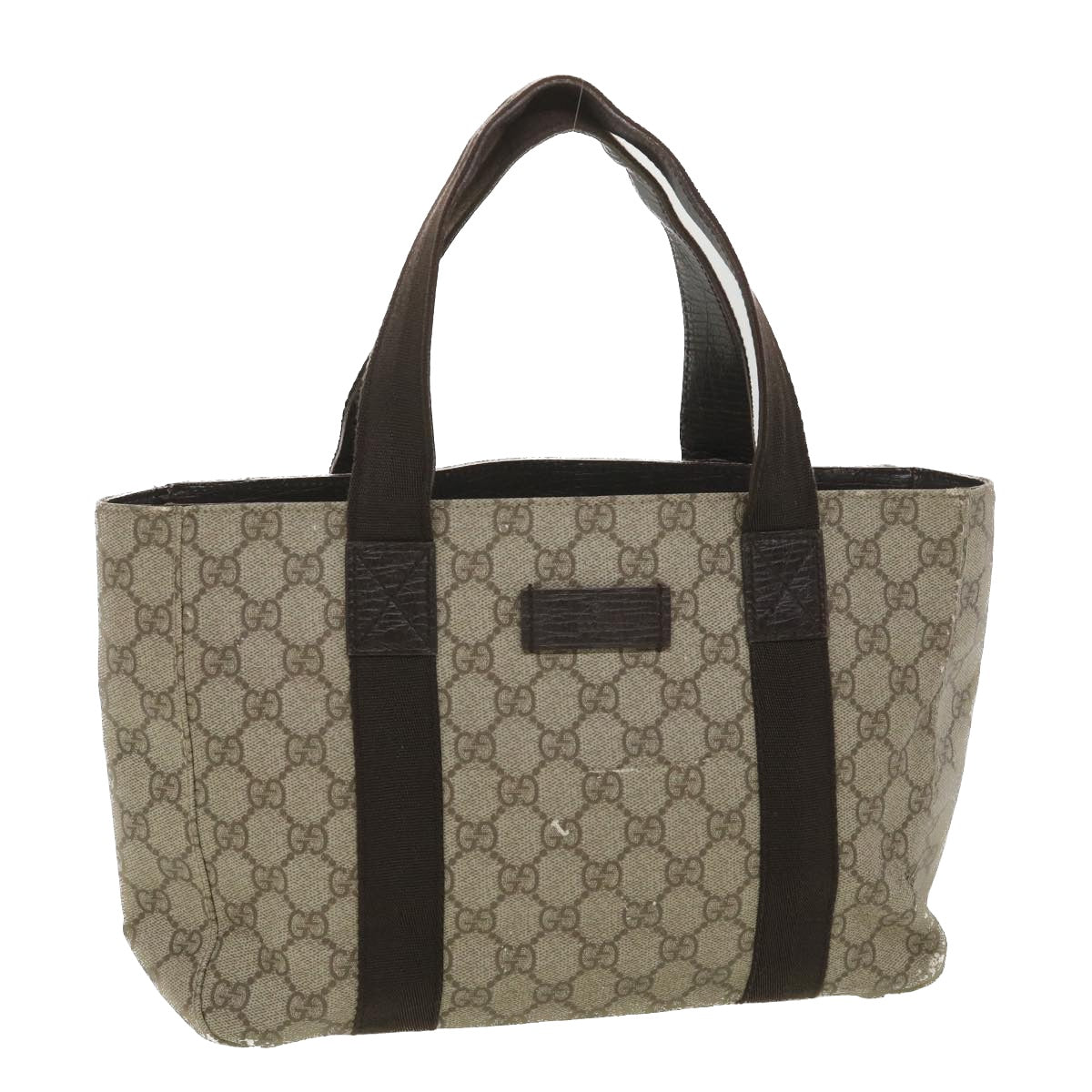 Gucci Leather Canvas Handbag