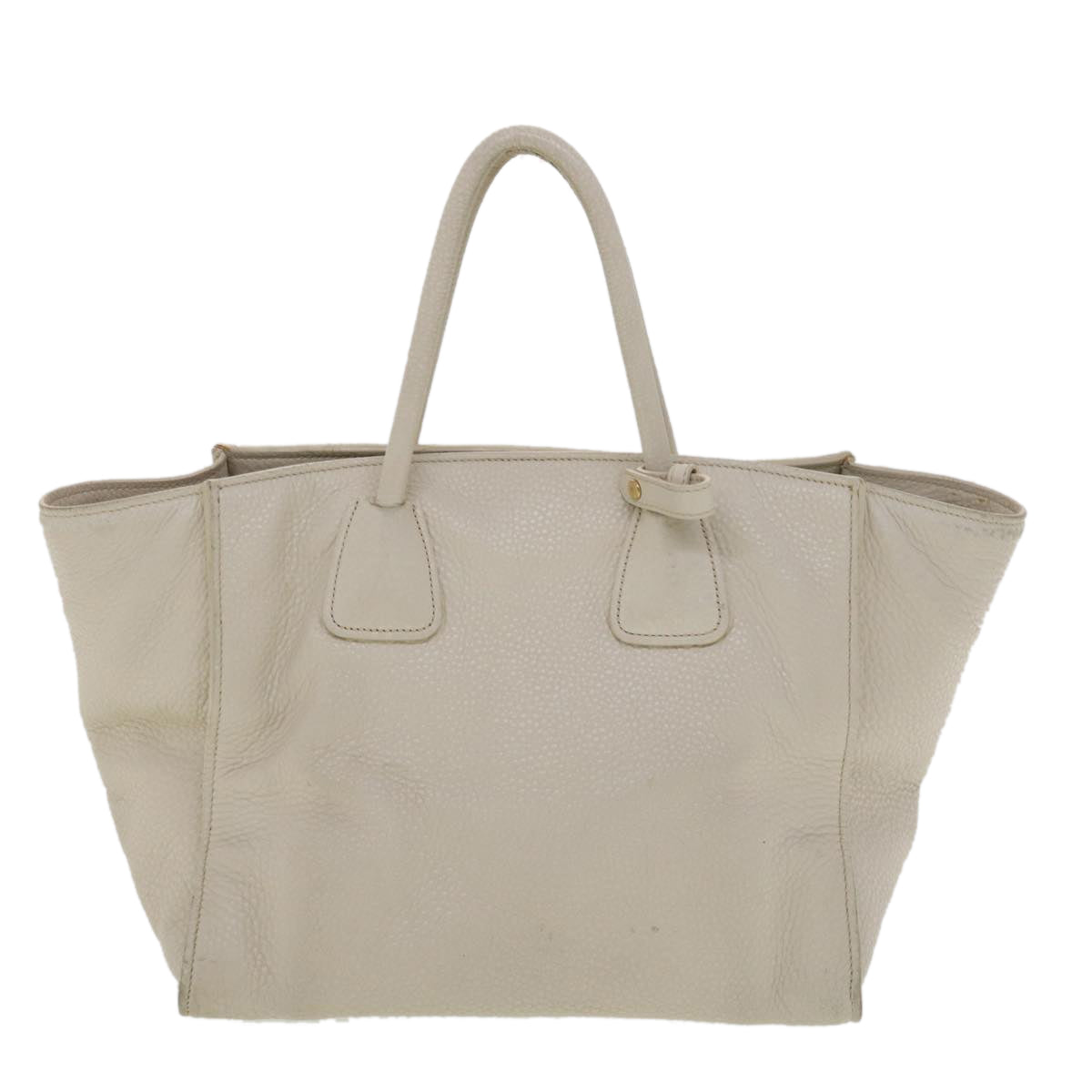 Prada Hand Bag Leather 2way Beige
