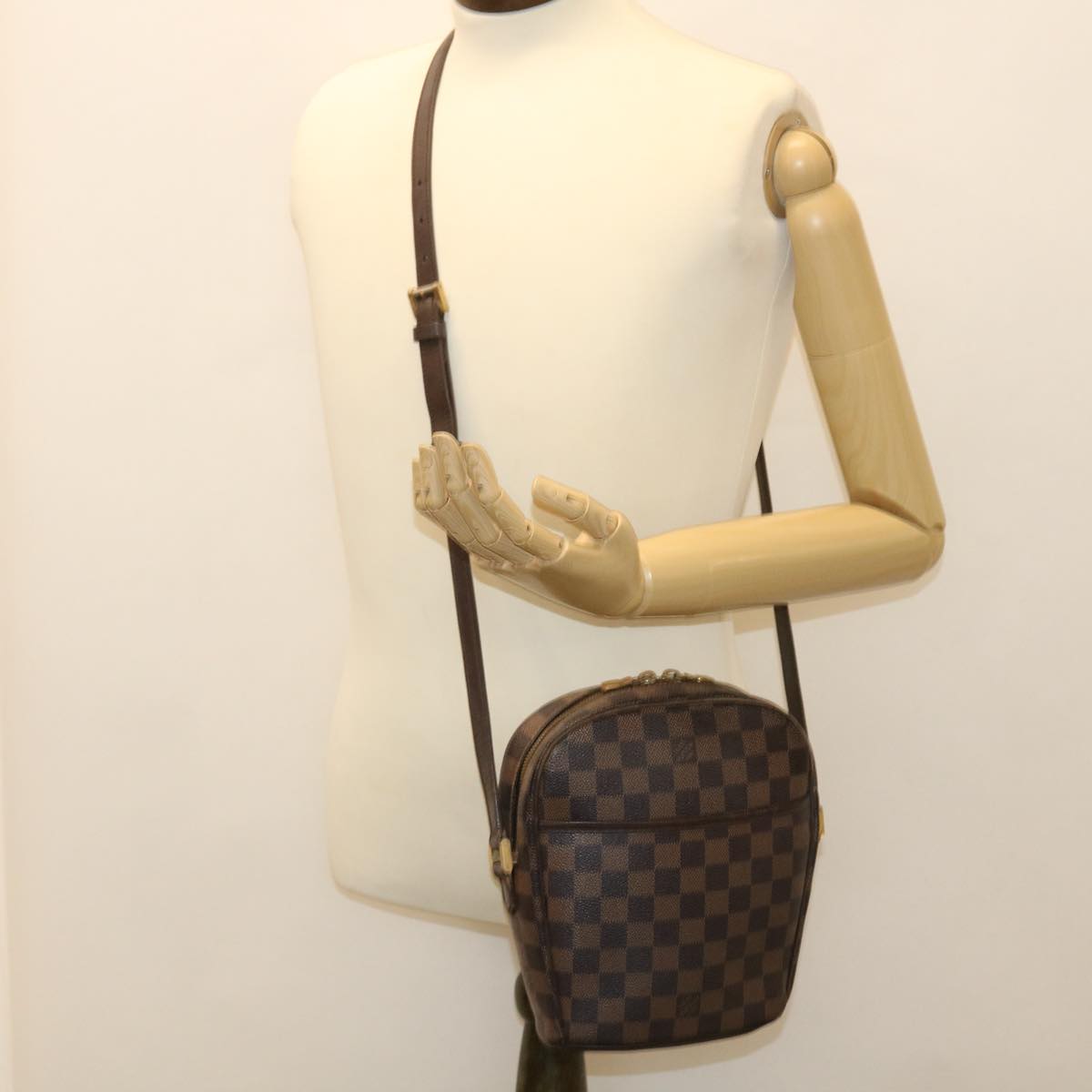 LOUIS VUITTON Damier Ebene Ipanema PM Shoulder Bag N51294 LV 39558
