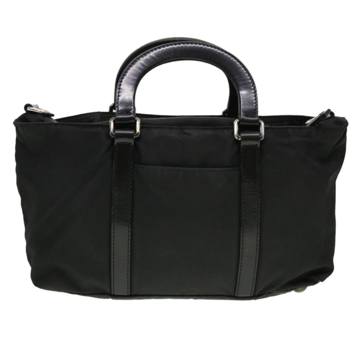 PRADA Hand Bag Nylon 2way Black Auth