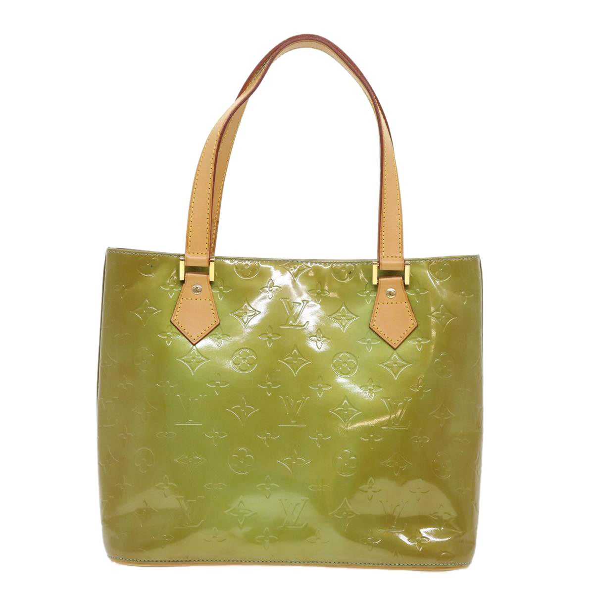 LOUIS VUITTON Monogram Vernis Houston Hand Bag Baby Blue M91005 LV 39720