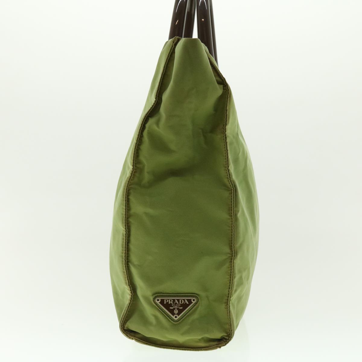 Prada Hand Bag Nylon Khaki