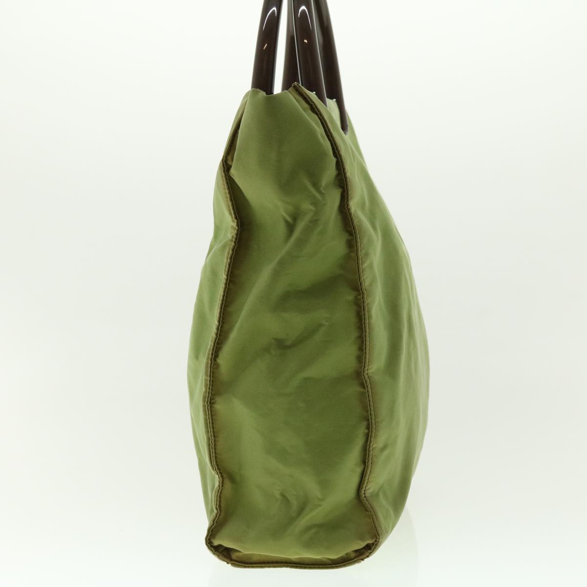Prada Hand Bag Nylon Khaki