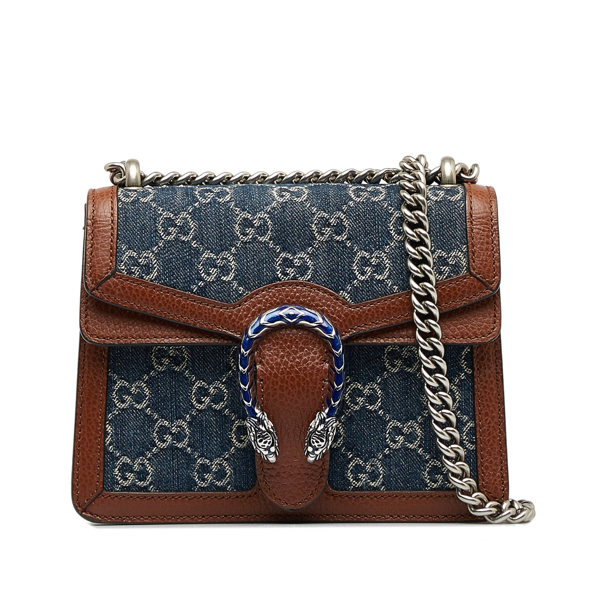Gucci Dionysus Leather Denim Crossbody