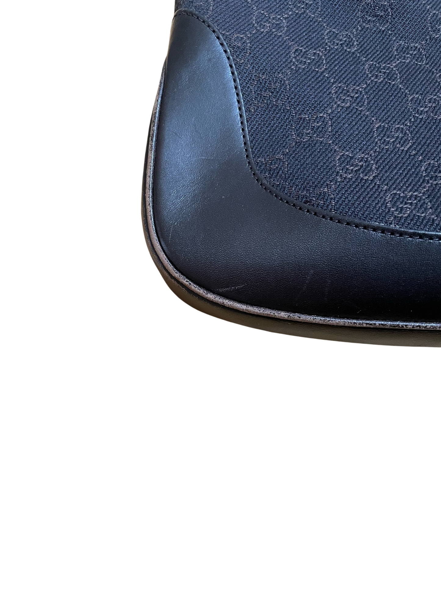 Gucci Lou Nylon Leather Shoulder Bag